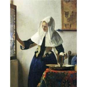  Young Dutch Woman With A Water Pitcher by Johannes Vermeer 
