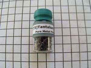TANTALUM Metal Turnings in sealed vial  