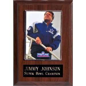 Jimmy Johnson 4 1/2x 6 1/2 Cherry Finished Plaque  