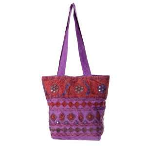 Rajasthani Cloth Bag in Purple & Brown Color   Rh 