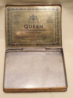 metal tin cigarette box case rare Queen Nestor Gianaclis vintage 