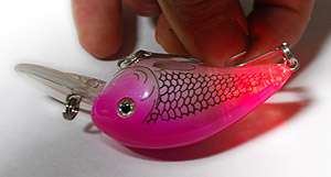 FLASHING LIGHT fishing Lure BAIT Fish Wobbler MINNOW  