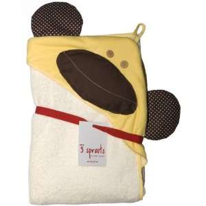  3 Sprouts Organic Hooded Towel   Yellow Monkey Milo Baby
