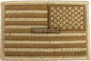 Desert Tan USA Military American REVERSED Flag Patch (Item #:18888)