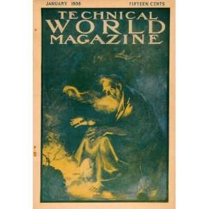  1908 Cover H. S. Delay Art Father Time Tech World Mag 