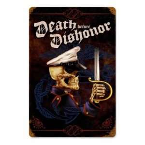  Death Before Dishonor Vintage Metal Sign Marine: Home 