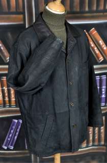 Guaranteed Genuine Burberry Black Nubuck Real Leather Jacket. Large 