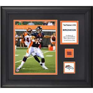 Mounted Memories Denver Broncos Tim Tebow Framed 8x10 with Game Used 