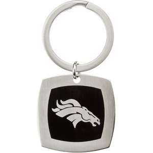  Stainless Steel Denver Broncos Logo Keychain: Sports 