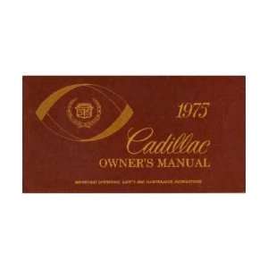  1975 CADILLAC Full Line Owners Manual User Guide 