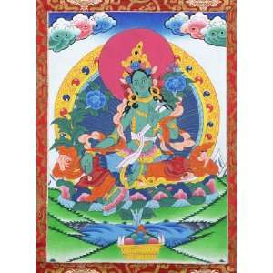  Green Tara Tibetan Buddhist Thangka: Everything Else