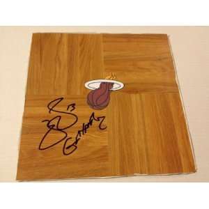   Heat MIKE MILLER Signed Autographed NBA Basketball Floorboard COA