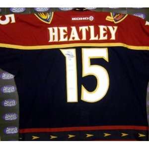  Dany Heatley Autographed/Hand Signed Hockey Jersey 