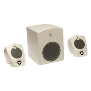  KLH USB 2 3 Piece Computer Speakers (USB, White 