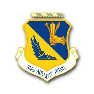  US Air Force 374th Airlift Wing Decal Sticker 5.5 