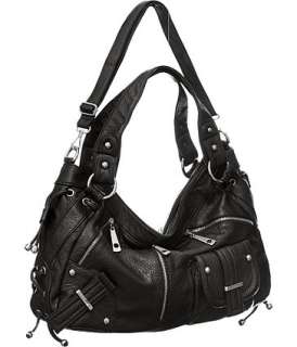 Black Large/Big Utilitarian Crossbody to Shoulder Hobo Bag DesignerL 