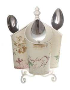 Metal Utensil Holder Holiday Rotating Caddy Home&Office  