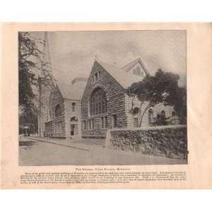    1898 Print Central Union Church In Honolulu Hawaii 