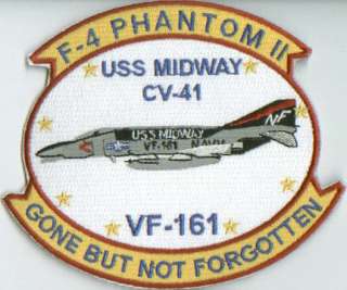 US NAVY PATCH, USS MIDWAY,CV 41,VF 161,F 4 PHANTOM ll *  