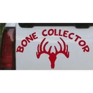 Red 5in X 2.8in    Hunting Bone Collector Hunting And Fishing Car 