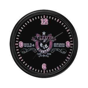    Wall Clock Cowgirl Country Wild and Untamed 