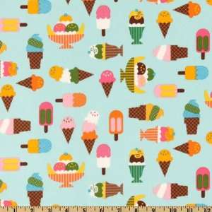  44 Wide Confections Ice Cream Light Blue Fabric By The 