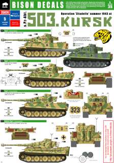 72   76 Decals German East Front Tiger Tank 72001  