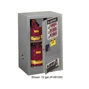 Flammable Compac Cabinet, 15 gallon gray manual, Justrite  