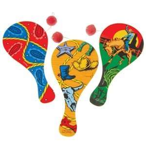  Western Paddle Ball Party Accessory Toys & Games