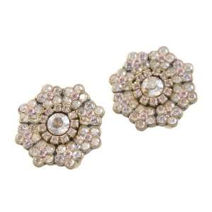 Astonishing Clip On Earrings Designed by Michal Negrin with Flower 