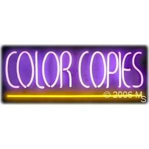 Neon Sign   Color Copies   Large 13 x 32  Grocery 