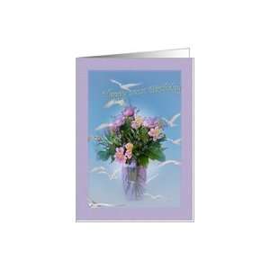   101st Birthday Card with Flowers, Gulls, and Terns Card Toys & Games