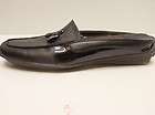 Sesto Meucci shoes casual slip on flats black leather with tassels 10M