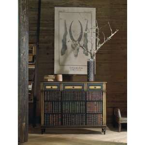  Two Door six Drawer Book Motif Console (650 85 124)