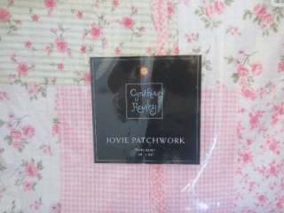 NEW Cynthia Rowley TWIN Quilt JOVIE PATCHWORK White Pink Floral 