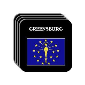  US State Flag   GREENSBURG, Indiana (IN) Set of 4 Mini 