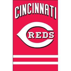 Cincinnati Reds 2 Sided XL Premium Banner Flag:  Sports 