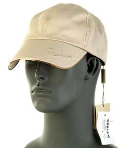 NEW BURBERRY BEIGE COTTON NOVA CHECK PIPING BALL HAT CAP ONE SIZE 