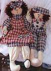Primitive Raggedy Ann Doll Handmade with Gingerbread Man & Andy Loves 