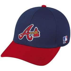   Flex FITTED Lg/XL Atlanta BRAVES Alternate Hatchet Blue/RED Hat Cap