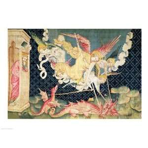 St. Michael and his angels fighting the dragon FINEST BRAND CANVAS 