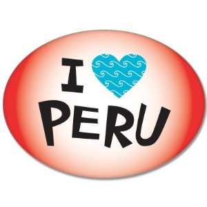  I LOVE PERU car bumper sticker decal 5 x 4 Automotive