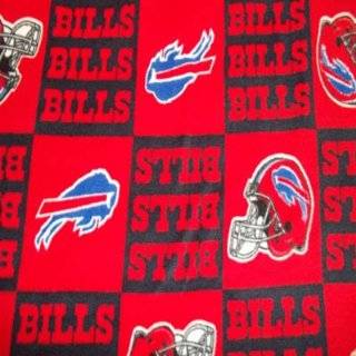 NFL Buffalo Bills Football Fleece Fabric Print By the Yard