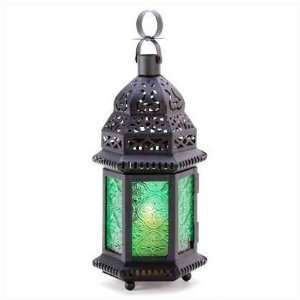 Green Glass Moroccan Lantern 