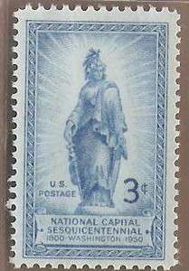 Postage Stamps, U.S. Statue Of Freedom On Capitol, Sc.989, MNH  
