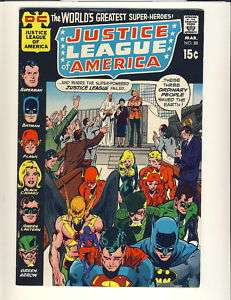 JUSTICE LEAGUE OF AMERICA 1971 DC COMIC BOOK GOOD  