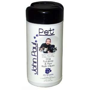  John Paul Pet Dog Full Body and Paw Bath Wipes Pet 