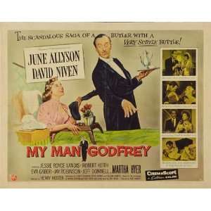  My Man Godfrey (1957) 22 x 28 Movie Poster Half Sheet 