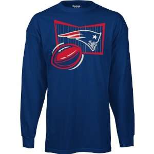 Reebok New England Patriots Long Sleeve Product Placement T Shirt 