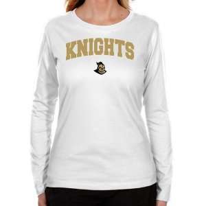 UCF Knights T Shirt  UCF Knights Ladies White Logo Arch Long Sleeve 